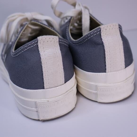 CONVERSE '70 X PLAY Grey Low Top Sneakers Black Heart Lace Up Mens 5 / Wms 7 - Picture 5 of 10